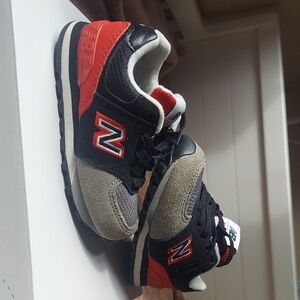 Baby New Balance 574 Kids' Black, Red & Gray Sneakers. Great Condition